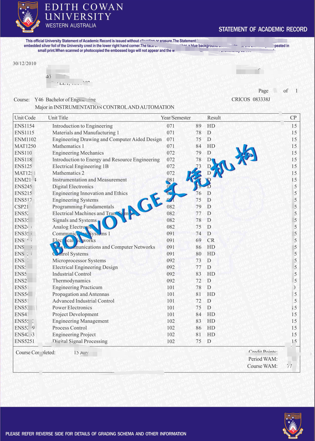 埃迪斯科文大学成绩单心理学课程如何定制 ，埃迪斯科文大学成绩单购买