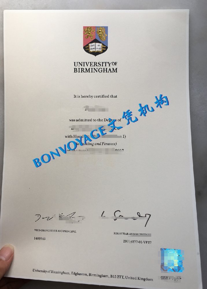 快速仿制英国伯明翰大学毕业证书精品/伯明翰大学文凭定制