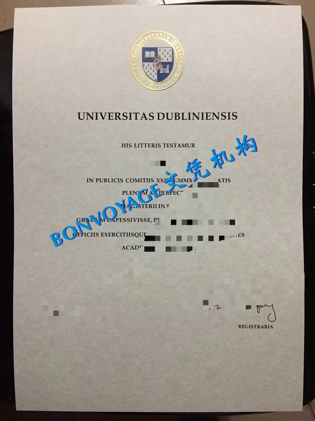 都柏林大学毕业证，都柏林大学毕业证书赞赏/都柏林大学学位证样本.jpg