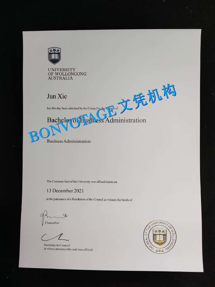 卧龙岗大学毕业证书定制服务/University of Wollongong  Diploma卧龙岗大学毕业证图片