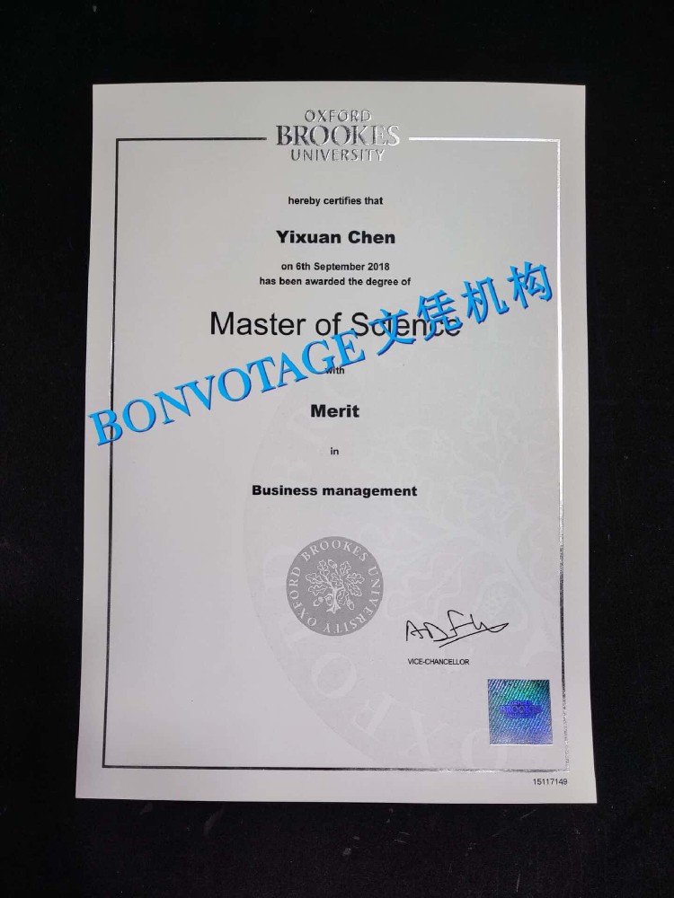 布鲁克斯大学毕业证书定制服务/布鲁克斯大学毕业证图片 Oxford Brookes University Diploma