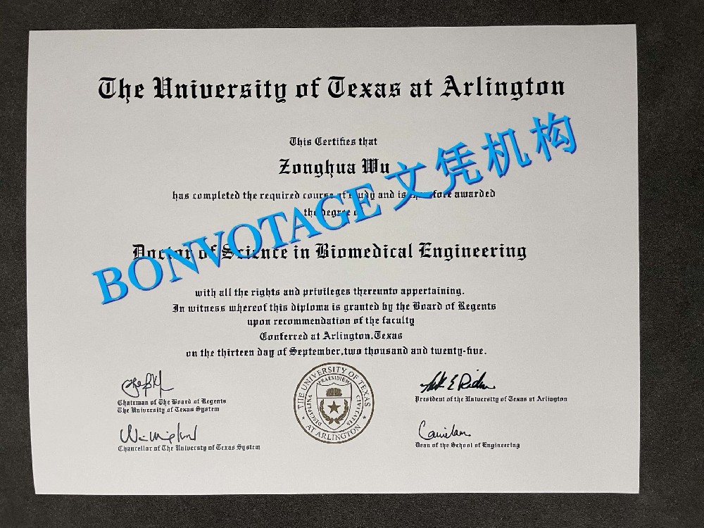 德克萨斯大学阿灵顿分校毕业证书定制服务/University of Texas at Arlington Diploma